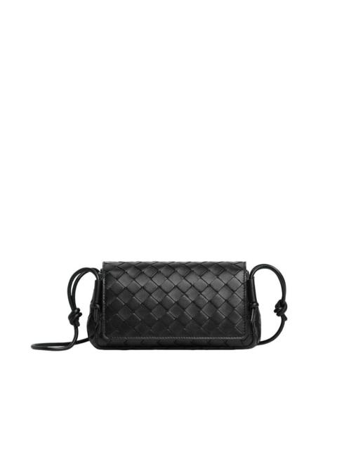 Bottega Veneta BOTTEGA VENETA Notturno $2300 Black Leather Shoulder Bag New