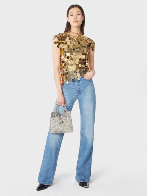 rabanne THE GOLD SPARKLE DISCS TOP