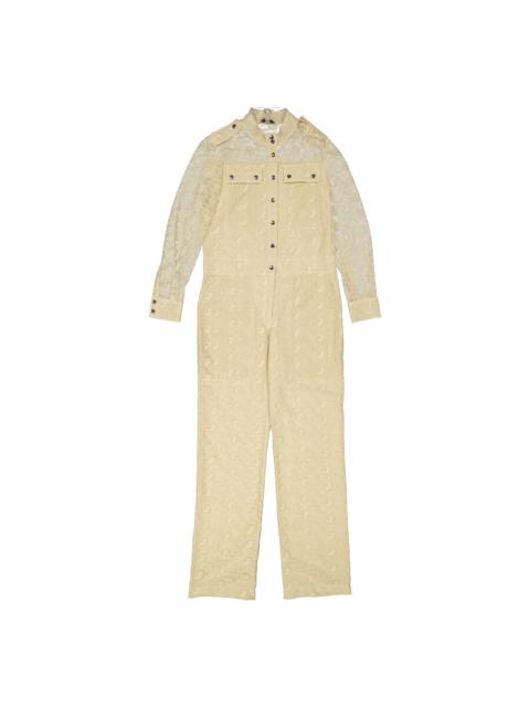 Burberry Burberry Ladies Pale Yellow Floral Lace Jumpsuit