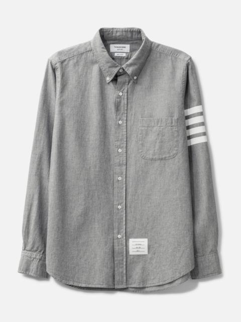 Thom Browne 4-BAR SHIRT IN CHAMBRAY