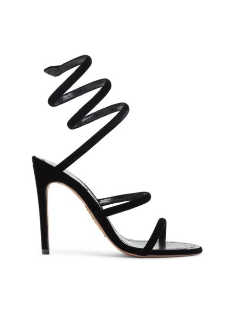 RENE CAOVILLA René Caovilla Velvet Snake Sandals Women