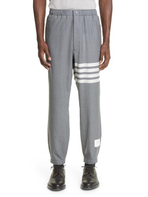 Thom Browne Thom Browne 4-Bar Wool Track Pants in Med Grey at Nordstrom
