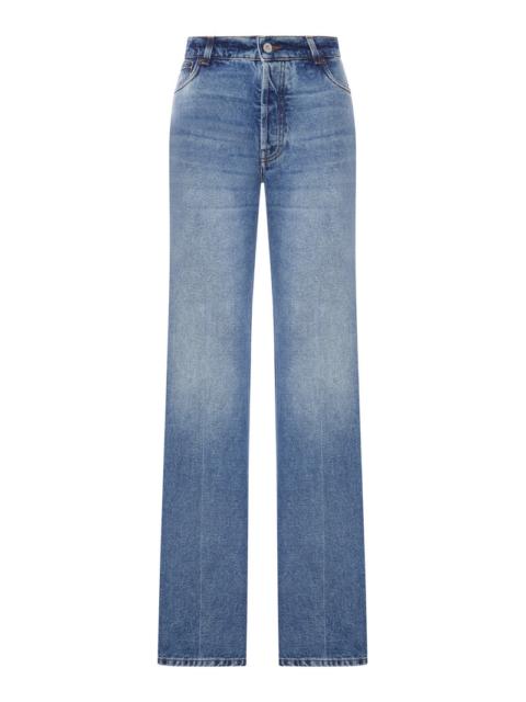 Miu Miu Miu Miu Women Straight Leg Denim Jeans Medium Wash