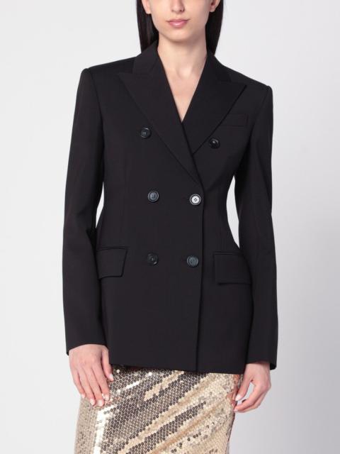 Sportmax Double-breasted brown wool jacket
