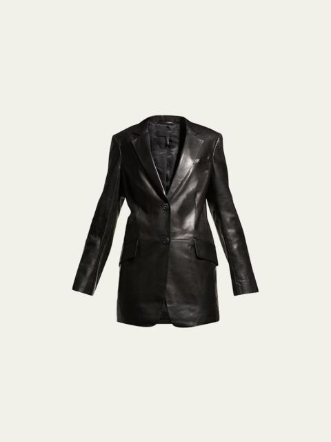 rag & bone Charles Lambskin Leather Blazer