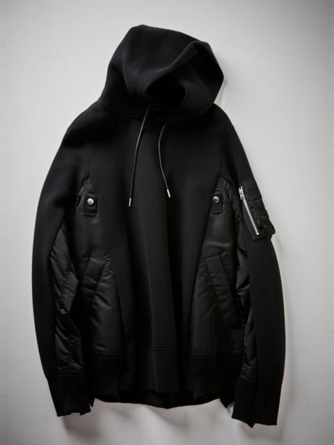 sacai Sponge Sweat x Nylon Twill Hoodie