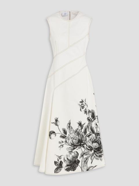 Erdem Floral-print denim midi dress