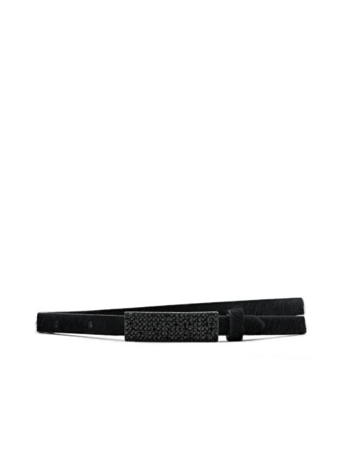 L'AGENCE Haven Calf Hair Leather Belt