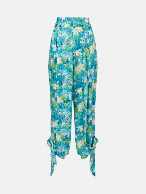 Chloé Floral silk balloon pants