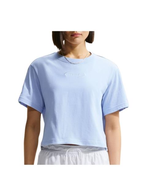 Nike (WMNS) Nike Sportswear Classic Loose-Fit Cropped T-shirt 'Hydrogen Blue' IR7870-407