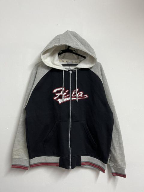 Other Designers FILA BIG LOGO HOODED ZIPPER JACKETS