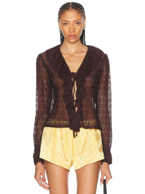 BODE Lace Flounce Blouse