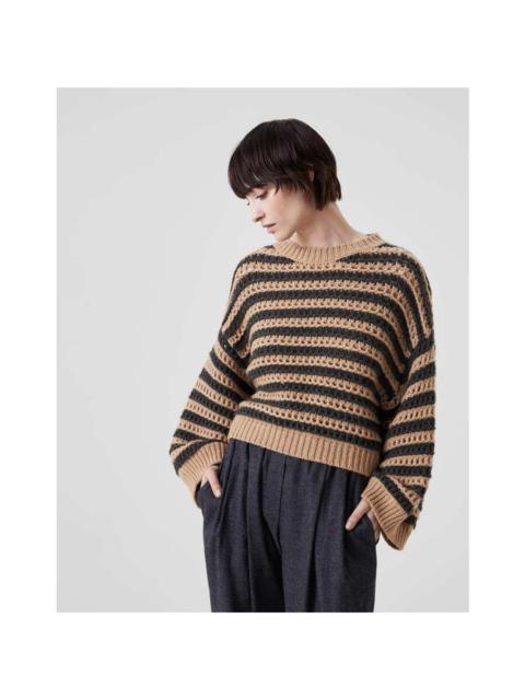 Brunello Cucinelli Brunello Cucinelli Striped Wool Silk Sweater