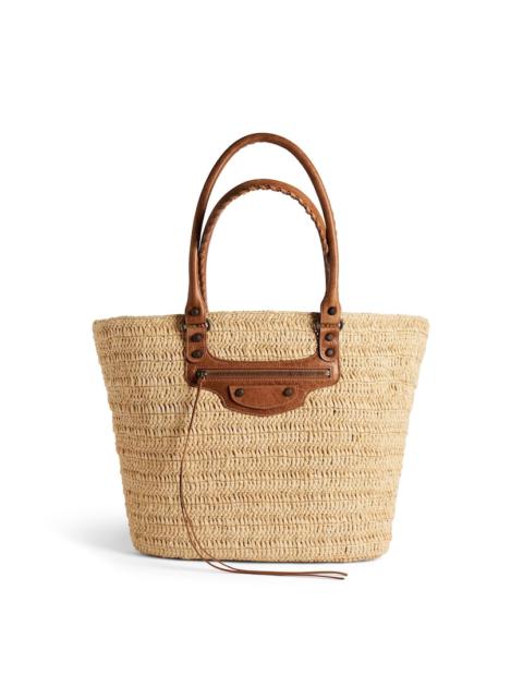 BALENCIAGA Women's Le City Medium Basket in Natural/camel