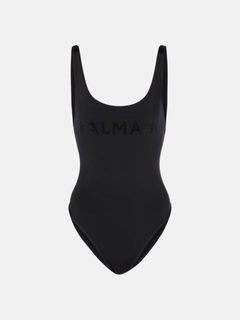 Logo embroidered swimsuit