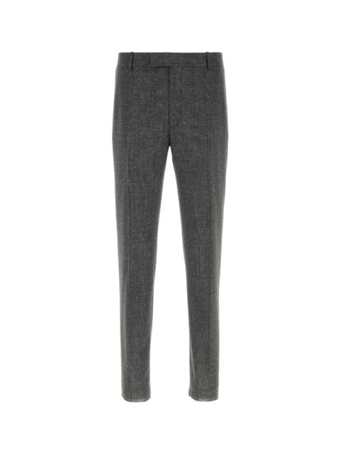 Alexander McQueen Embroidered Wool Cigarette Pant