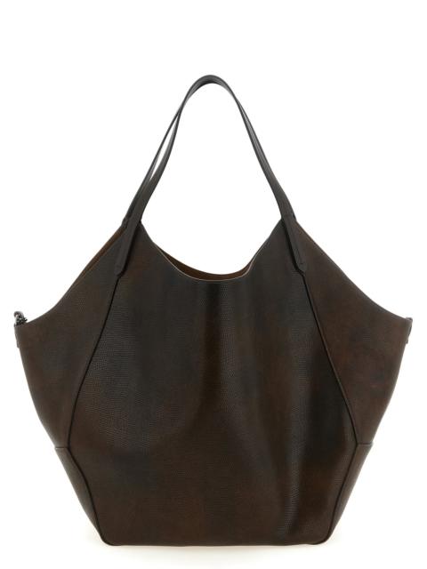 Brunello Cucinelli Brunello Cucinelli Women Reversible Lizard Effect Leather Duo Shopping Bag