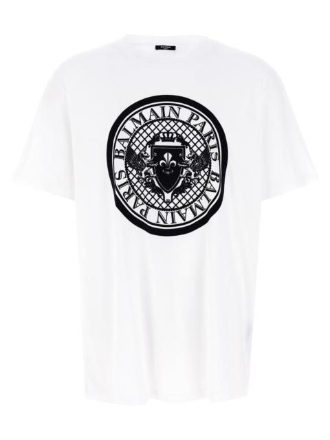 Balmain Balmain Men Velvet Logo T-Shirt