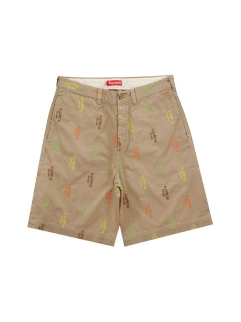 Supreme Supreme Classic Logo Chino Short Tan