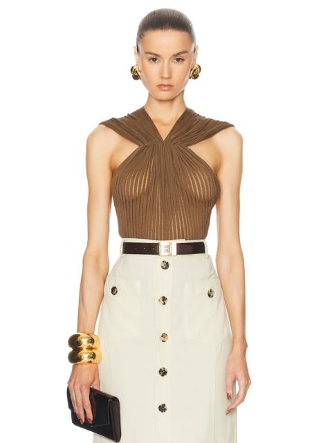 SAINT LAURENT Halter Neck Tank Top