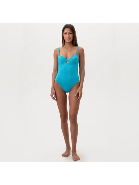 Other Designers NWT Trina Turk Ripple Rib Underwire Bra
One Piece Swimsuit Atmosphere Sz 10 $162