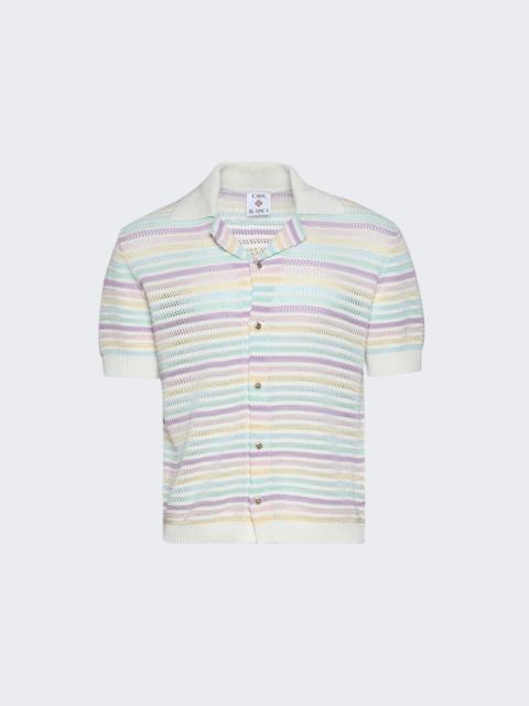 CASABLANCA Flower Crochet Polo Multi