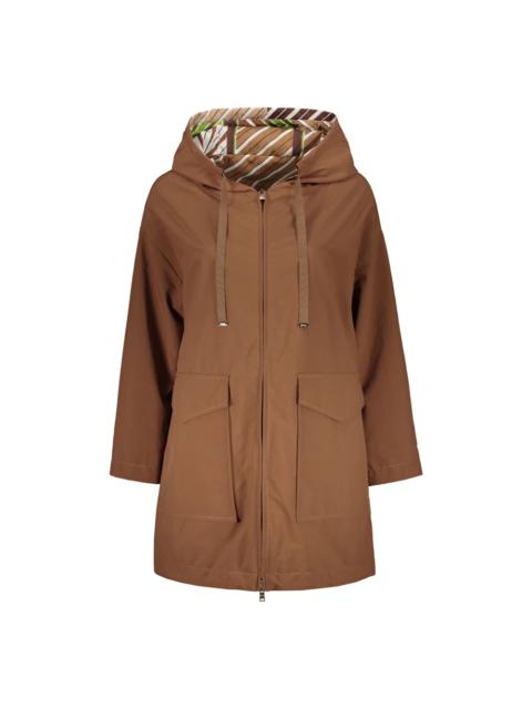 REVERSIBLE HOODED JACKET WITH DRAWSTRING HEM