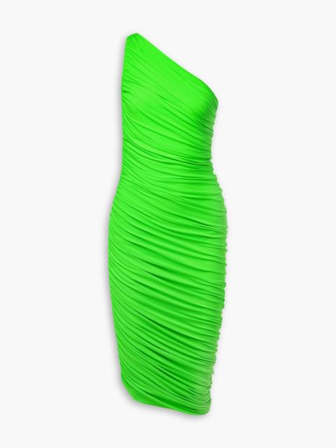NORMA KAMALI Diana one-shoulder ruched stretch-jersey dress