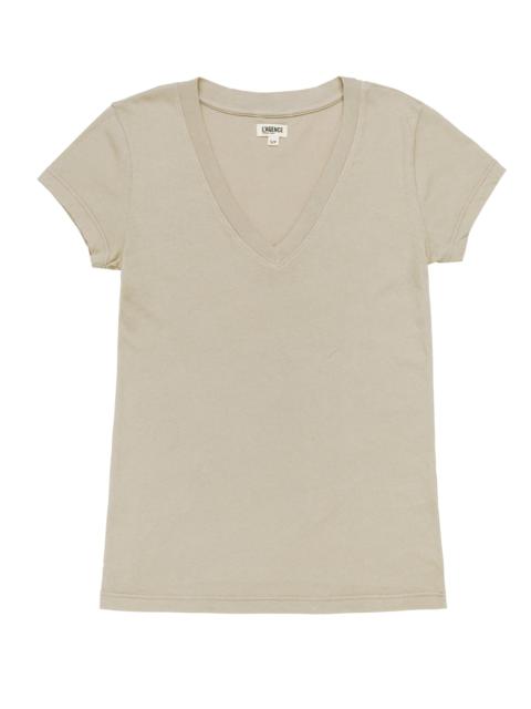 L'AGENCE Becca Cotton V-Neck Tee