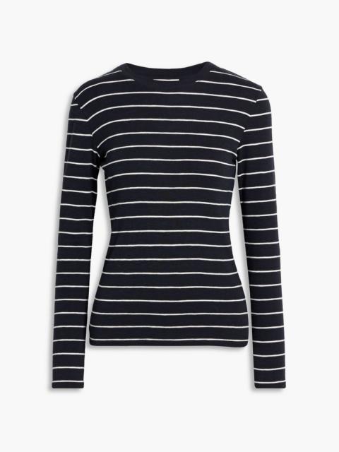 Other Designers Striped cotton and modal-blend jersey top