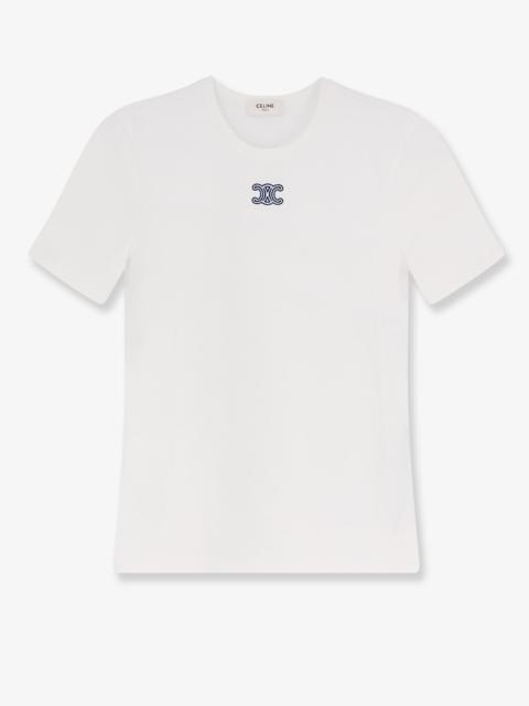 CELINE Celine Cotton Blend T-Shirt With Triomphe Logo