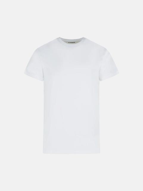 Jil Sander WHITE COTTON CREW NECK T-SHIRT