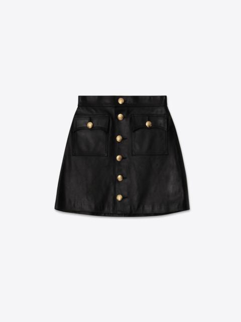 BLK DNM LEATHER SKIRT 74 BLACK