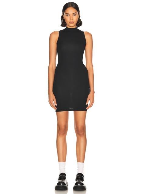 HELSA Jersey Mock Neck Mini Dress