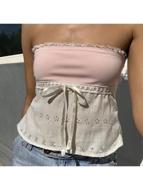 Japanese Brand - Y2K Tube Crop Off Shoulder Sleeveless