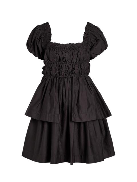 DAMSON MADDER. Damson Madder Lyza Ruffled Cotton Mini Dress