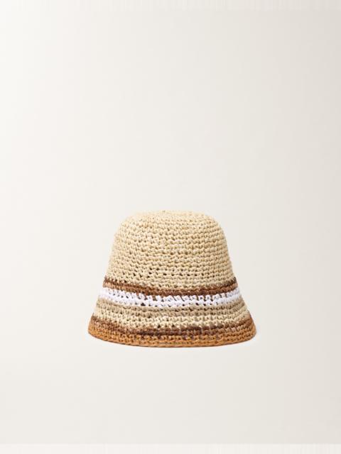 FABIANA FILIPPI Crochet fisherman hat in raffia