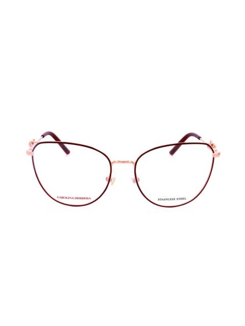 CAROLINA HERRERA Carolina Herrera Ladies Red Rectangular Eyeglass Frames HER 0220-1