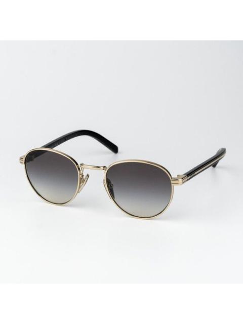 Prada Prada Men Sunglasses Gold Grey Gradient Round PRB52S ZVN02C NEW AUTHENTIC