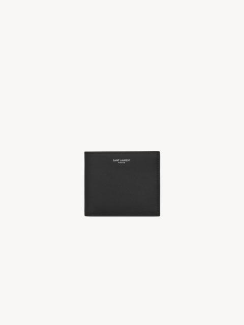 SAINT LAURENT SAINT LAURENT PARIS EAST/WEST WALLET IN GRAIN DE POUDRE LEATHER