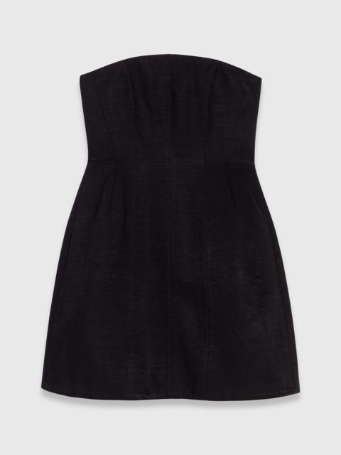 maje Mini strapless linen dress