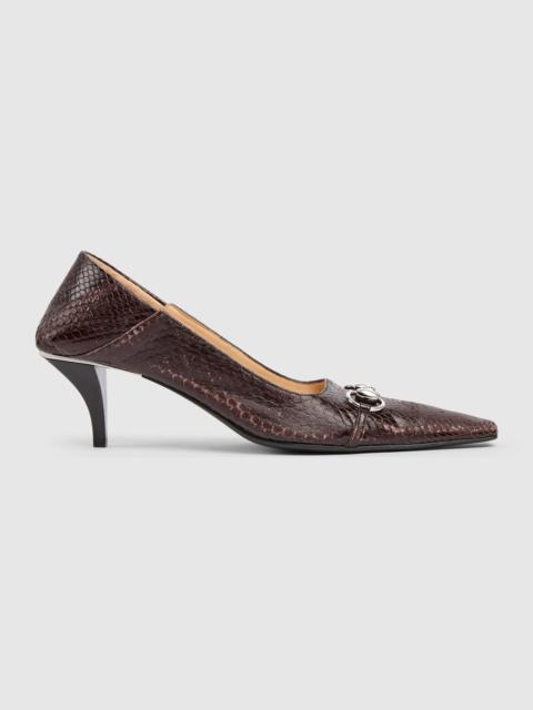 GUCCI Women's Vittoria python pump