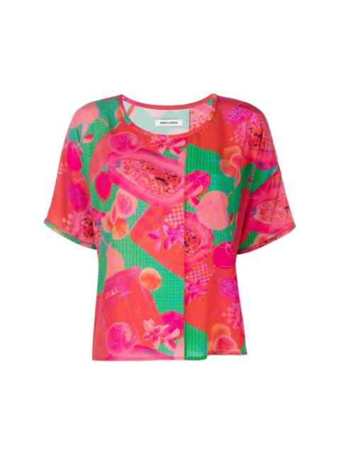 HENRIK VIBSKOV SMOOTH SILK BLOUSE - PINK GREEN KITCHEN TABLE