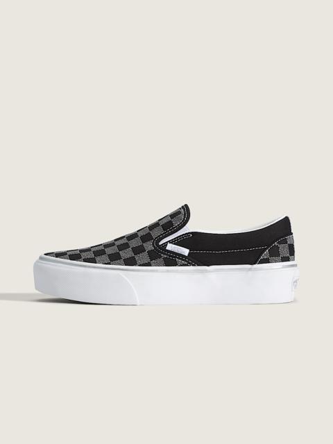 Vans Classic Slip-On Platform Checkerboard Shoe