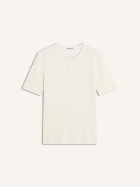 Maison Kitsuné BABY FOX RIBBED FITTED TEE-SHIRT
