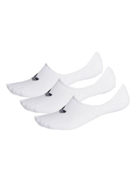 adidas adidas originals Unisex Low Cut Logo Socks 3 Packs White FM0676