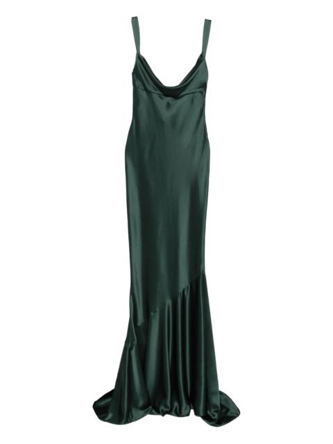 RETROFÊTE Vinicia cowl-neck ruffled maxi dress