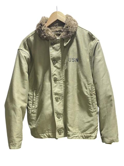 ALPHA INDUSTRIES Houston US N-1 Deck Military Reproduction 1940s WW2 Jacket