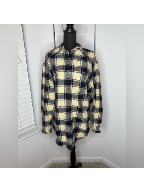 Other Designers Equipment Black and Cream Plaid Shirt
