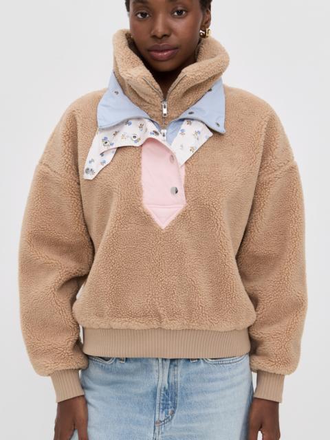 For Love & Lemons Caitlyn Sherpa Pullover Sweater